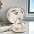 Set of 3 marble-patterned trays/ plates